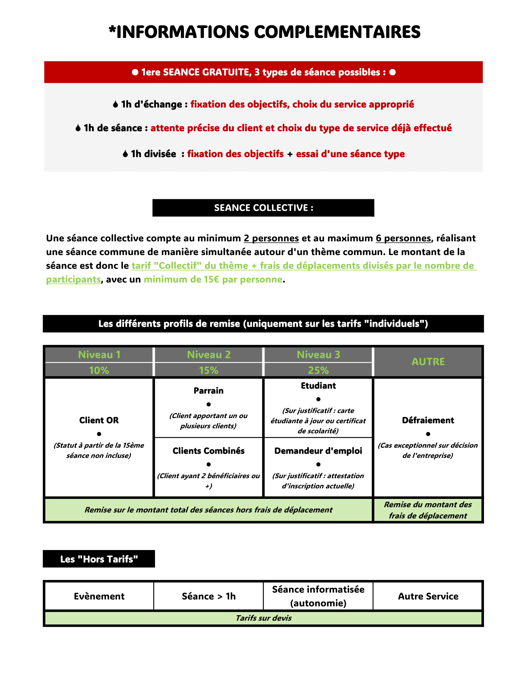 informations complémentaires